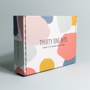 Scatola di abbigliamento espressa quadrata a doppi lati Scatola per imballaggio a colori multi-size scatola ondulata